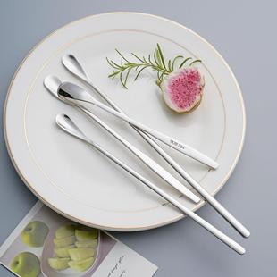 304不锈钢勺子咖啡奶茶搅拌勺巴勺水滴勺鸡尾酒长柄调酒勺