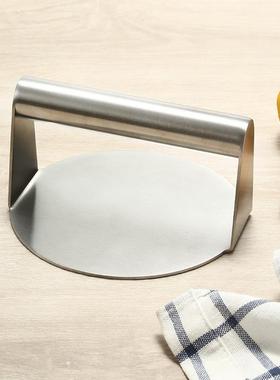 跨境汉堡压不锈钢304方形圆形压肉器手动肉压厨房工具肉饼压板fcm