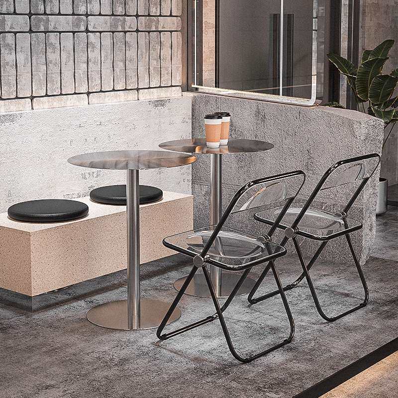 工业风餐饮店小吃甜品奶茶店不锈钢圆桌网红椅子咖啡厅餐桌椅组合,3C数码配件,其它配件,淘宝优惠券,粉丝福利购,淘宝优惠卷