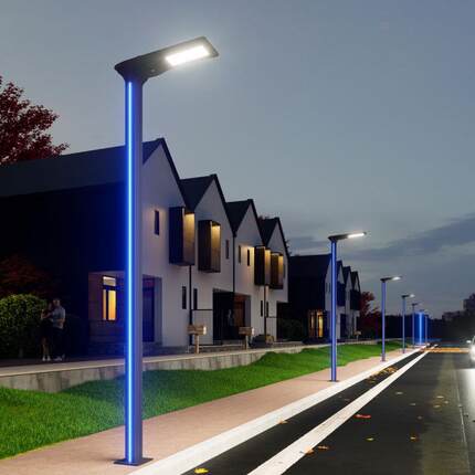 太阳能一体化路灯户外LED庭院灯人体感应灯道路照明工程照明路灯