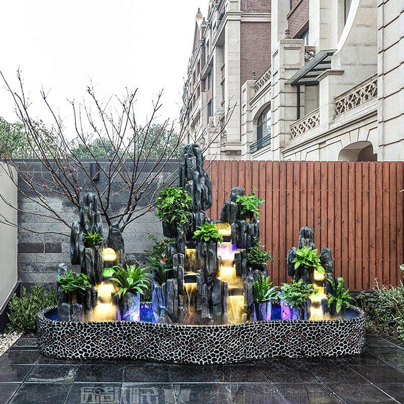 假山流水喷泉花园庭院别墅造景山水景观摆件阳台会所加湿水景鱼池,家居饰品,流水摆件,淘宝优惠券,粉丝福利购,淘宝优惠卷