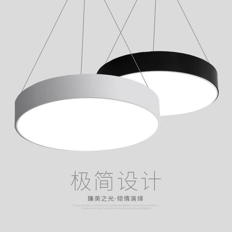 简约现代LED吊灯办公室圆形吊线灯会议室商场店铺网咖健身房灯具,家装灯饰光源,智能吊灯,淘宝优惠券,粉丝福利购,淘宝优惠卷