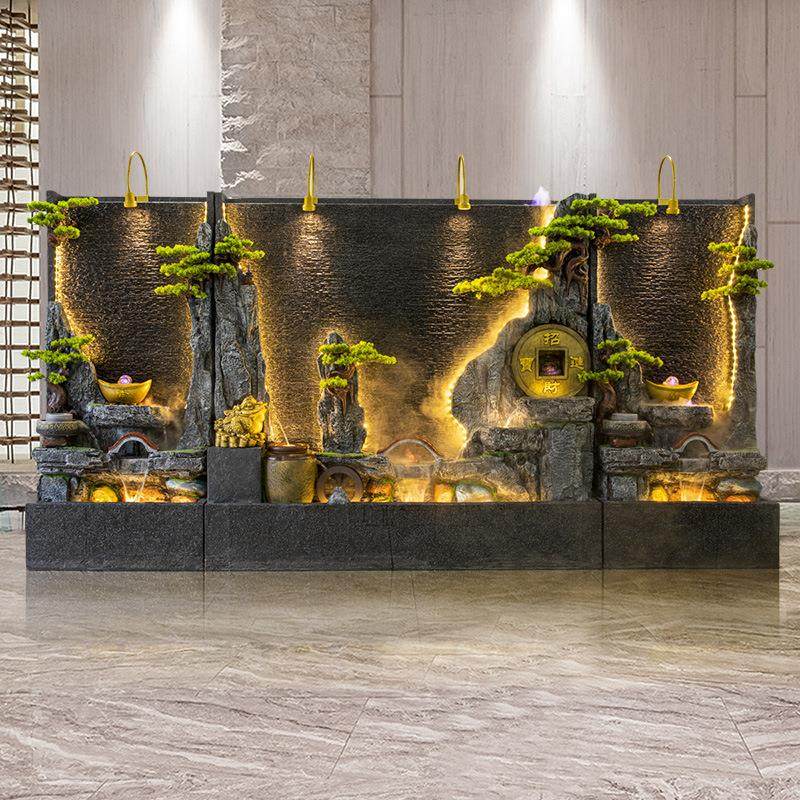水幕墙假山流水喷泉山水水景墙招财摆件庭院景观装饰鱼池布置造景,家居饰品,流水摆件,淘宝优惠券,粉丝福利购,淘宝优惠卷