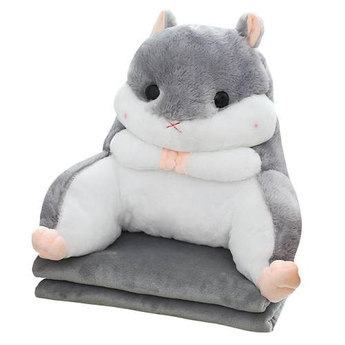 6B76仓鼠办公室暖手抱枕椅子靠枕护腰椎靠背垫沙发床头床上腰枕三