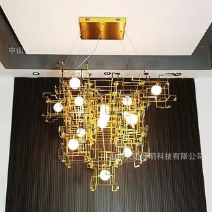 售楼部酒店大堂水晶灯创意个性 光立方沙盘餐饮客厅宴会厅复古吊灯