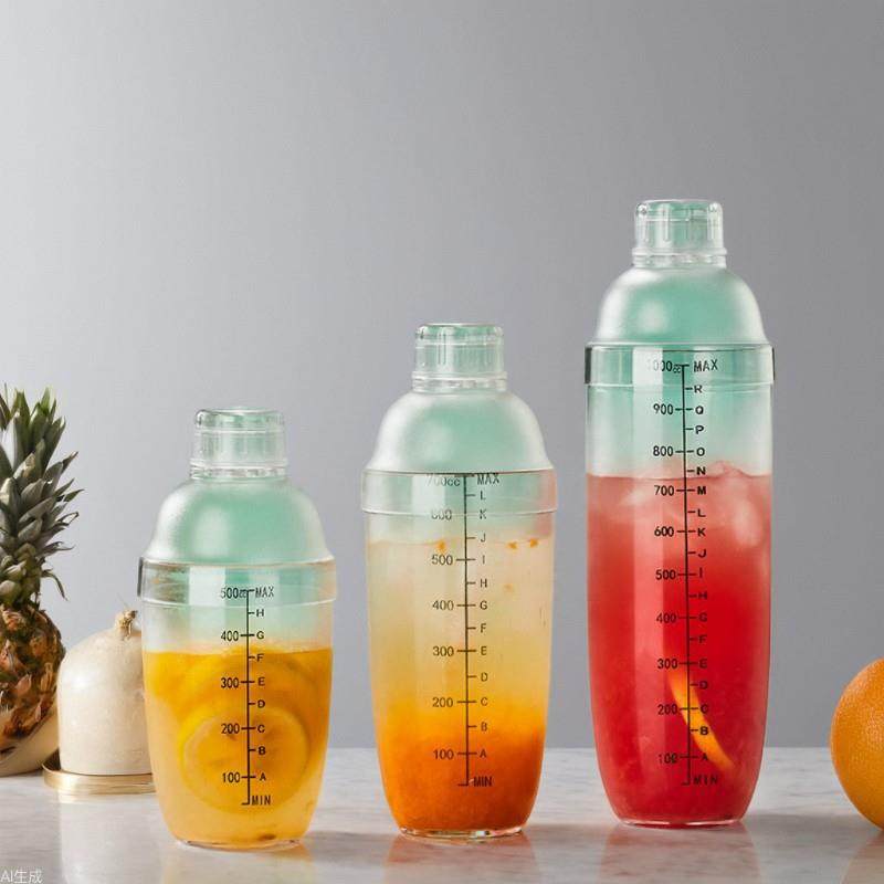 雪克杯手摇带刻度壶调酒器奶茶店摇杯套装摇奶茶工具饮品鸡尾酒