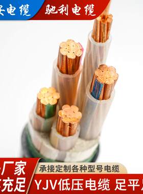 沪安驰利低压电力电缆YJV 4+1芯 无氧铜芯低压电缆低压线缆防火阻