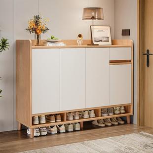 架 楼道走廊外鞋 实木鞋 柜家用门口入户室内收纳柜一体靠墙2025新款