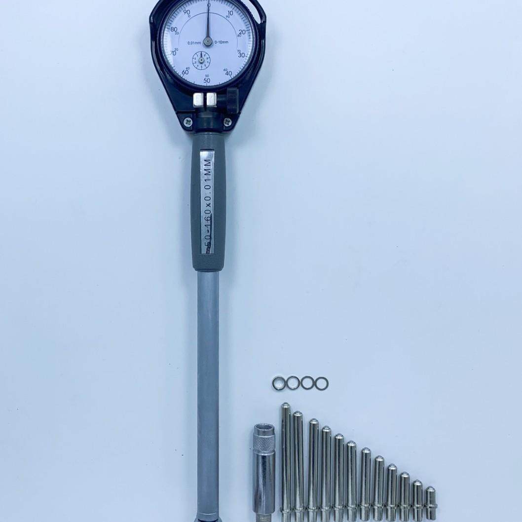 川陆内径百分表50-160/0·01mm 送6个可换侧头 质量可靠有现货