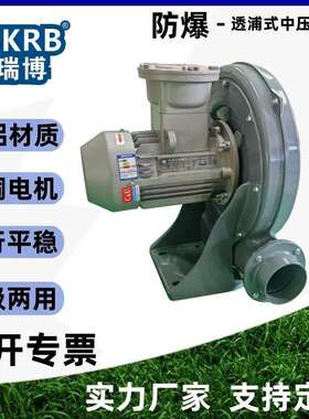 上海科瑞博DSKRB防爆中压鼓风机FX-100A380V1.5KW铝合金密封防腐