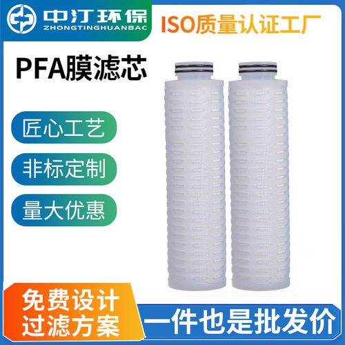 定制全氟PFA微孔折叠滤芯电子半导体精细化工耐高温酸碱有机溶剂