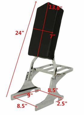 sissy bar 行李架后方靠背 适合哈雷软尾 FXSTC 84-99