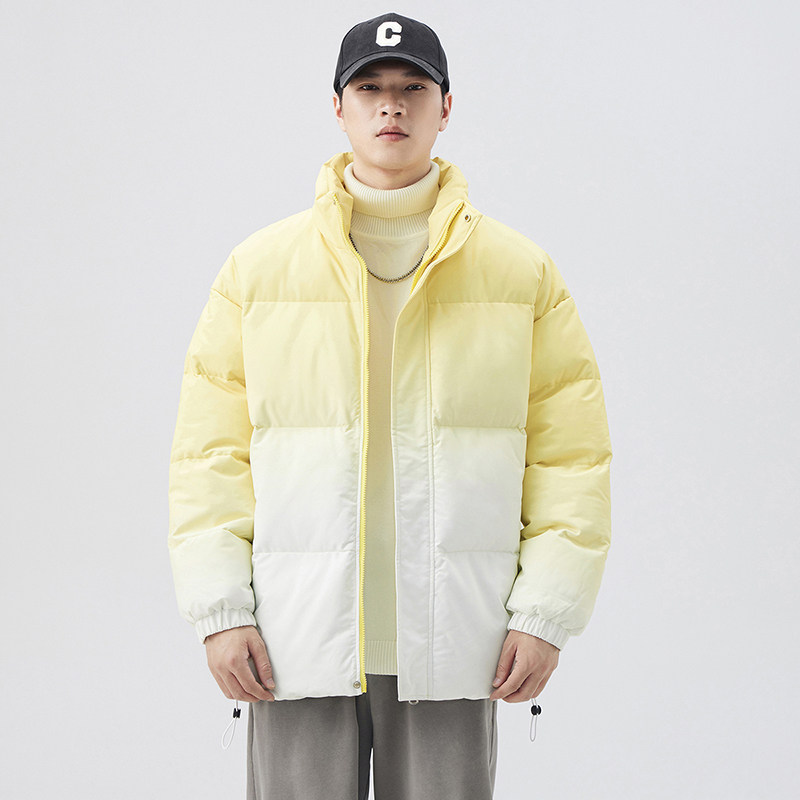 撞色棉服男装2025新款冬季加厚保暖立领运动休闲棉衣外套