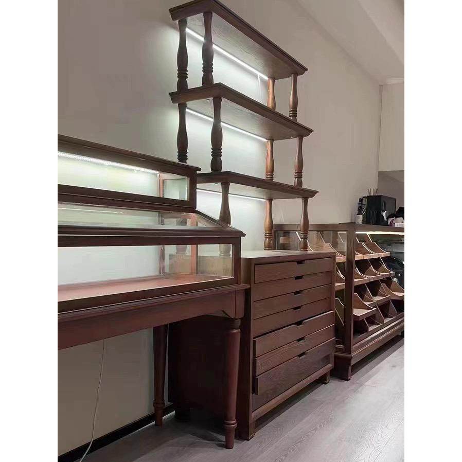 中古风双层产品展示柜美式复古收纳柜珠宝玉器店陈列柜玻璃置物架,鲜花速递/花卉仿真/绿植园艺,割草机/草坪机,淘宝优惠券,粉丝福利购,淘宝优惠卷