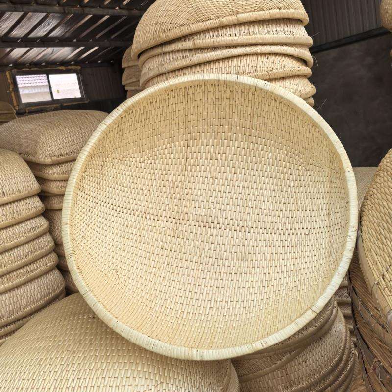 G2K柳编大笸箩家用圆形馒头筐商用食品摆摊收纳簸箩手工柳条老式