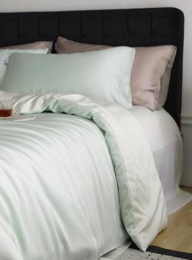 2025新款春夏高品质60s兰精天丝纯色拼色床单款四件套