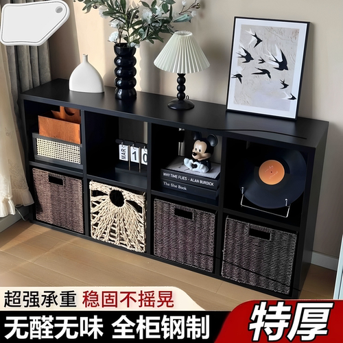 加厚新升级钢制书架置物架客厅自由组合幼儿园格子柜收纳展示书柜