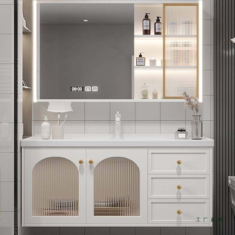 浴室柜组合陶瓷一体盆智能洗手脸盆柜卫生间洗漱台池轻奢现代简约,家装主材,浴室柜组合,淘宝优惠券,粉丝福利购,淘宝优惠卷