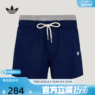 adidas阿迪达斯三叶草2026夏女宽松针织时尚百搭休闲短裤 KY8321
