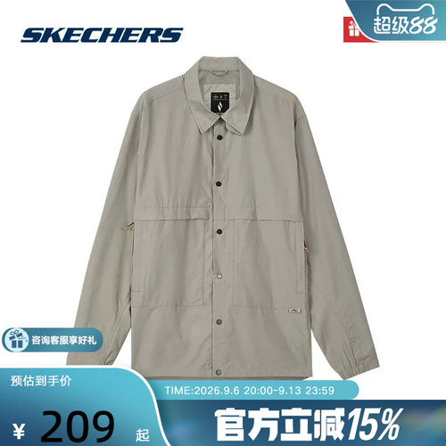 SKECHERS斯凯奇秋季中性梭织外套运动休闲舒适 L324U027/01NC