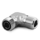 VCO 世伟洛克SS 4不锈钢O型圈面密封接头外螺纹NPT弯头1 4in.