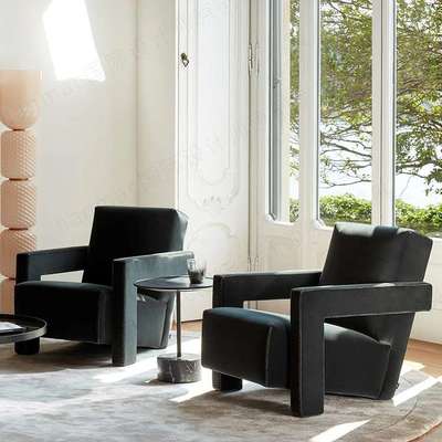 设计师休闲椅卧室客厅简约单人沙发椅靠背样板间洽谈乌德勒椅