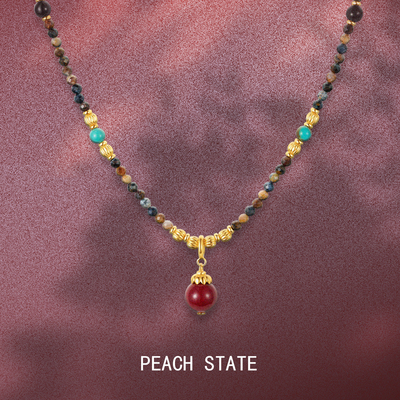 PEACHSTATE天然石串珠项链