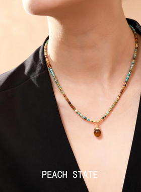 PEACHSTATE天然石串珠项链