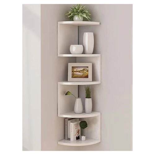 5-Story Shelf Corner Floating Shelf Wall Shelf Corner Booksh