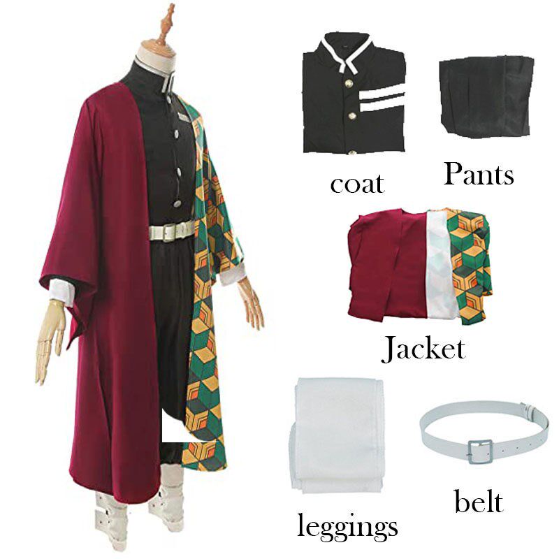 Kimetsu No Yaiba Tomioka Giyuu setelan kostum Cosplay kostum - 实物图