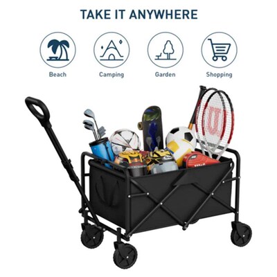 Foldable Garden Wagon Cart Portable Camping Trolley ,Outdoor