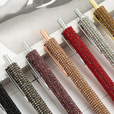 Glitter Sequin Crystal Pen 1.0mm Black Refill Ballpoint Pen