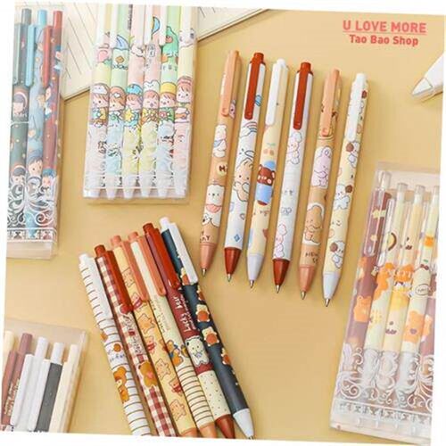 Zoecor 6Pc/Lot Kawaii Gel Pen Set Cute Ballpoint Pens