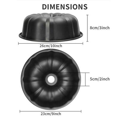 Fluted Tube Pan Steel Bunte Cake Pan Bundt Pan Baking