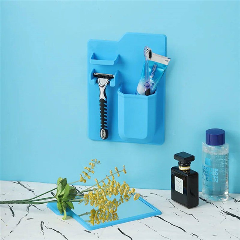 1pc 14.5x16.5x13cm Fashion Silicone Mirror Self Grips Mirror - 实物图