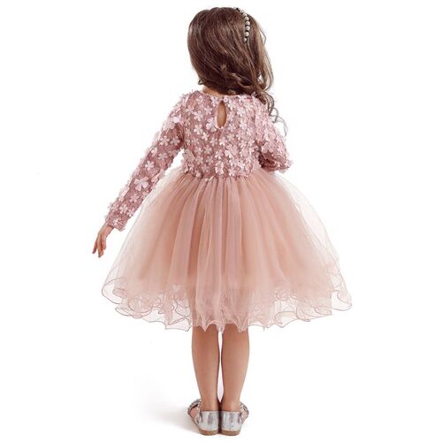 Spring Little Girls Flower Lace Princess Dress Party Dresses