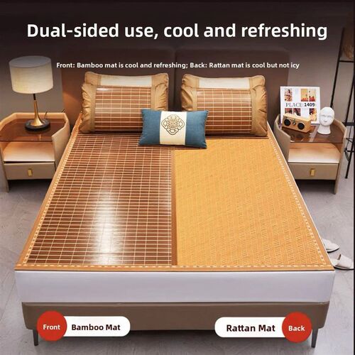 2025 New Home Ice Silk Bamboo Mat Foldable Student Dormi Sin