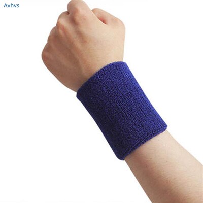 1pair Cotton Wristbands Sport Sweatband Hand Band Sweat Wris