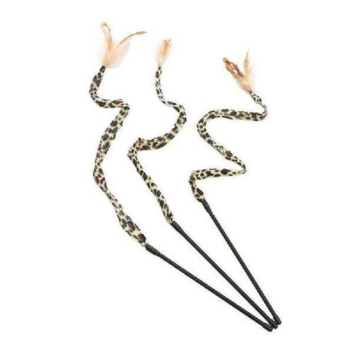 Cat Toys Feather Leopard Pattern Cloth Kitten Cat Teaser