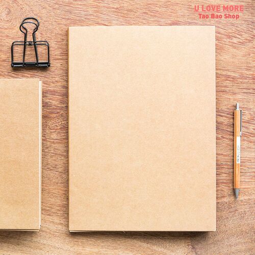A5 Vintage Kraft Paper Blank Sketchbook Drawing Graffiti Ske