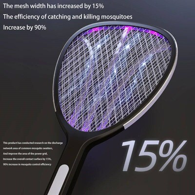 3 In 1  Widening of The Power Grid Electric Mosquito Swatter