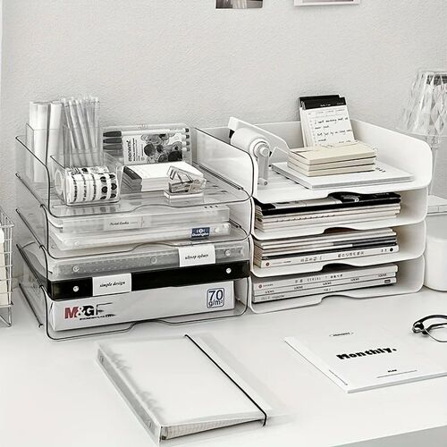 2pc, A4 File Storage Box Office Desktop Finishing Artifact M