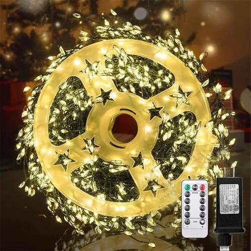 220V EU Plug 30M/50M/75M LED Tree Firecracker Copper Wire St