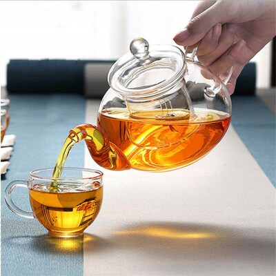 Glass Tea Set Heat Resistant Glass Tea Infuser Tea Pot Doubl