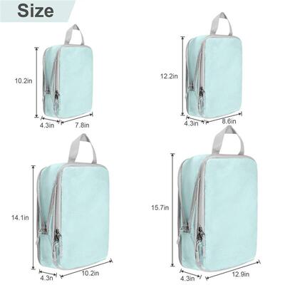 4Pcs Travel Compression Packing Cubes Bag Portable Suitcase