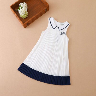 Girls Chiffon Dress Summer New Mid-Large Childrens Cotton