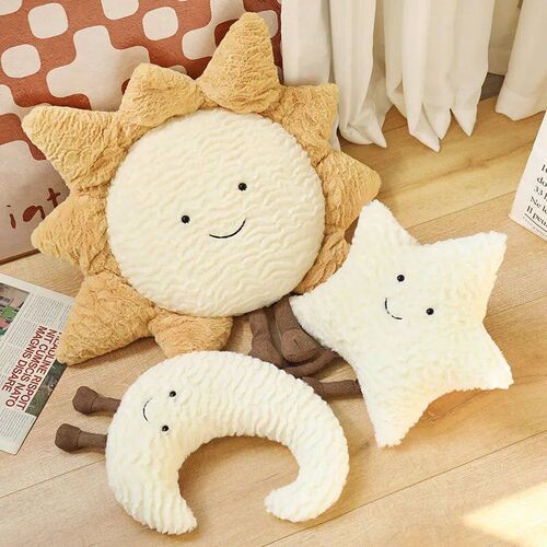 Hot Smile Moon Star Sun Cloud Plush Pillow Stuffed Soft Cart