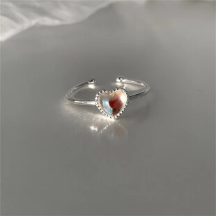 Retro Angel Wings Black Heart Rings For Women Fashion Gradie