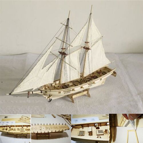 Scale Assembling Building Kits Ship Model Wooden Sailboat To