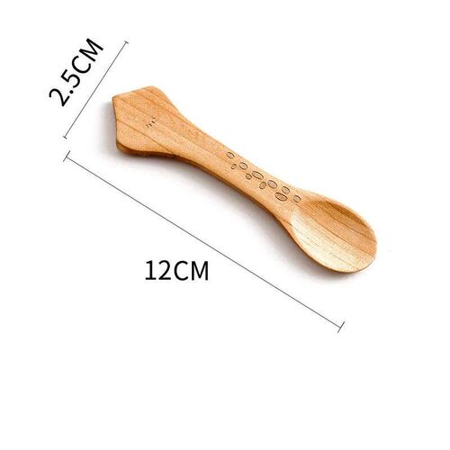 Cute Cartoon Children Wooden Spoon Coffee Tea Soup Stirring